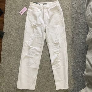 Wild fable white high rise straight jeans